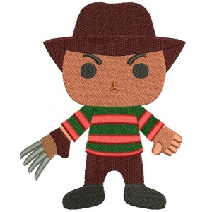 Looks Like Cute Freddy Krueger Horror Filled Machine Embroidery Digitized Design Pattern